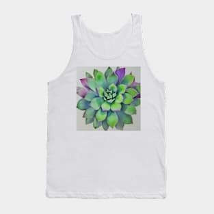 Watercolor succulent Tank Top